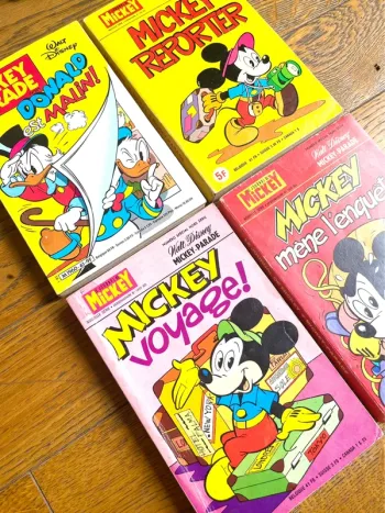 Lot de 4 Magazines Mickey Parade – Aventures Vintage à Collectionner