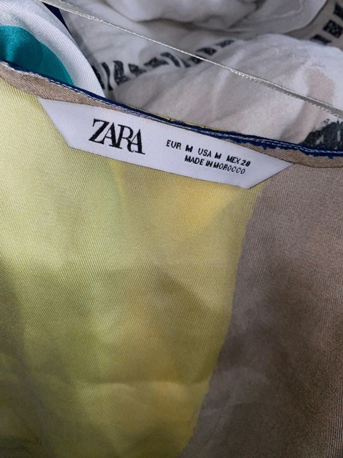 🎨Blouse satinée à rayures multicolores ZARA Taille M - photo numéro 10