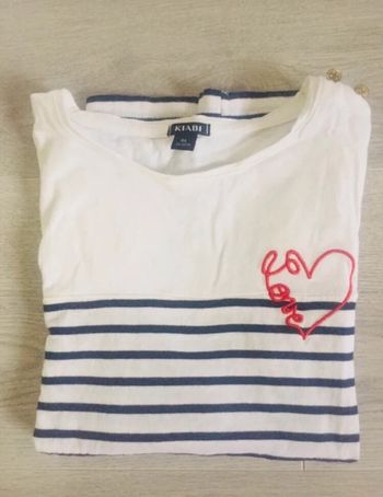 Tee shirt manches longues marinière fille kiabi 8 ans