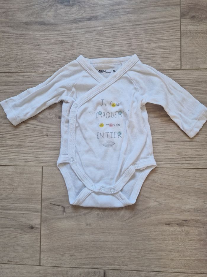 Lot de 5 bodies bébé fille 1 mois manches longues - photo numéro 4