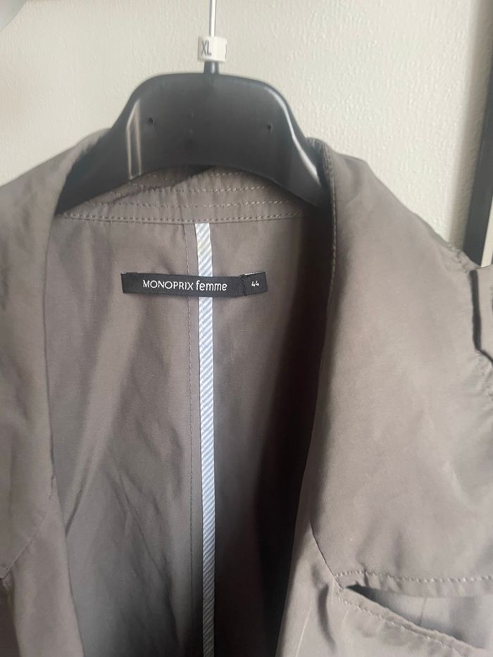 Trench imperméable gris avec ceinture - photo numéro 5