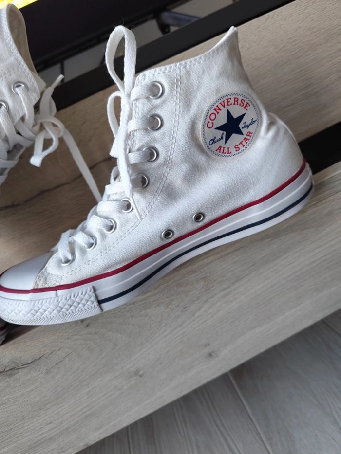 Converse montantes blanches