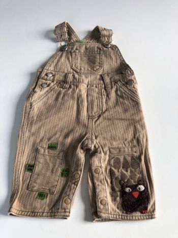 Salopette bébé beige hérisson DPAM 3M