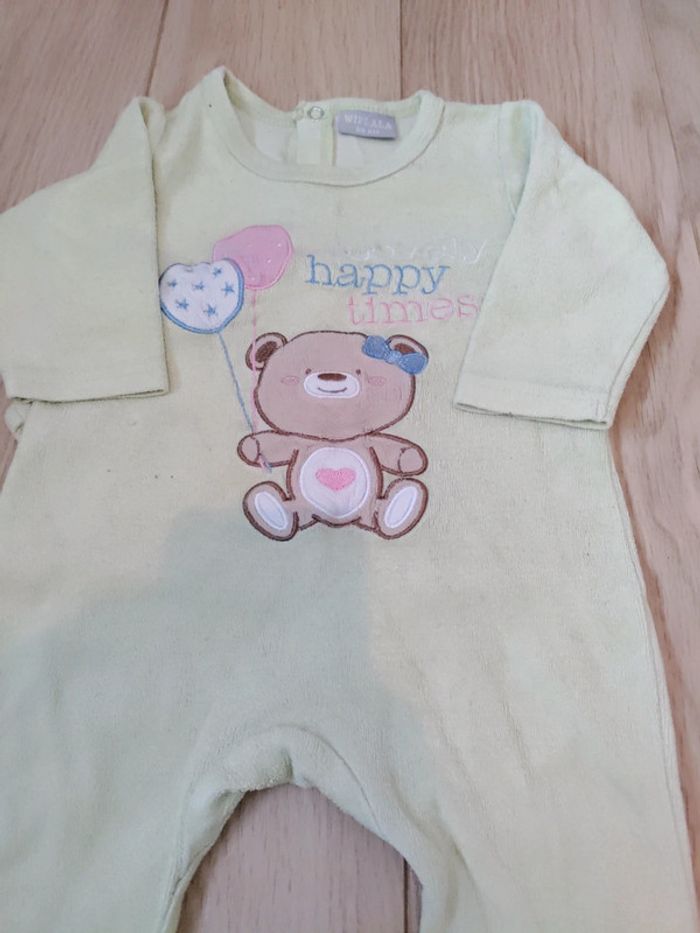 Grenouillere velour 6 mois 68cm - photo numéro 2