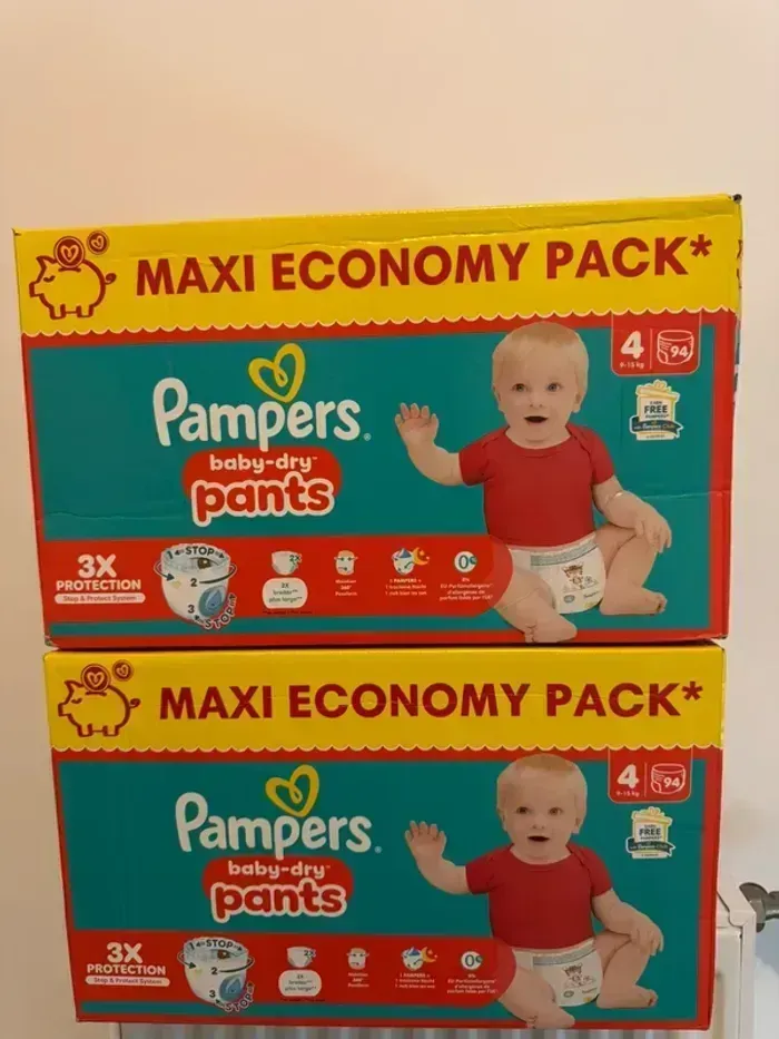 lot 2 cartons pampers pants taille 4