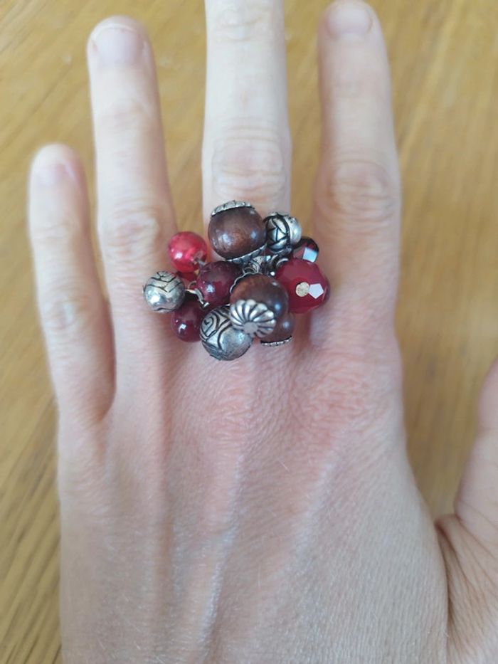 Bague perles fantaisie