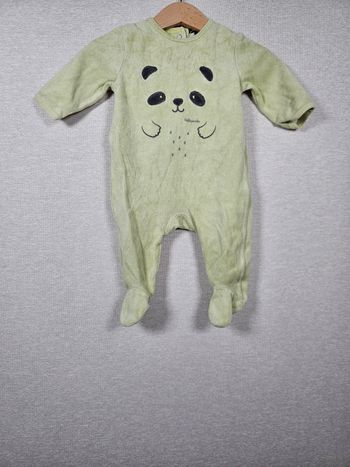Pyjama velours panda kiabi 3 mois 56-62cm