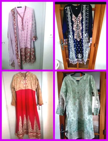 Ensemble robe pakistanaise indienne 3 pièces type Bollywood
