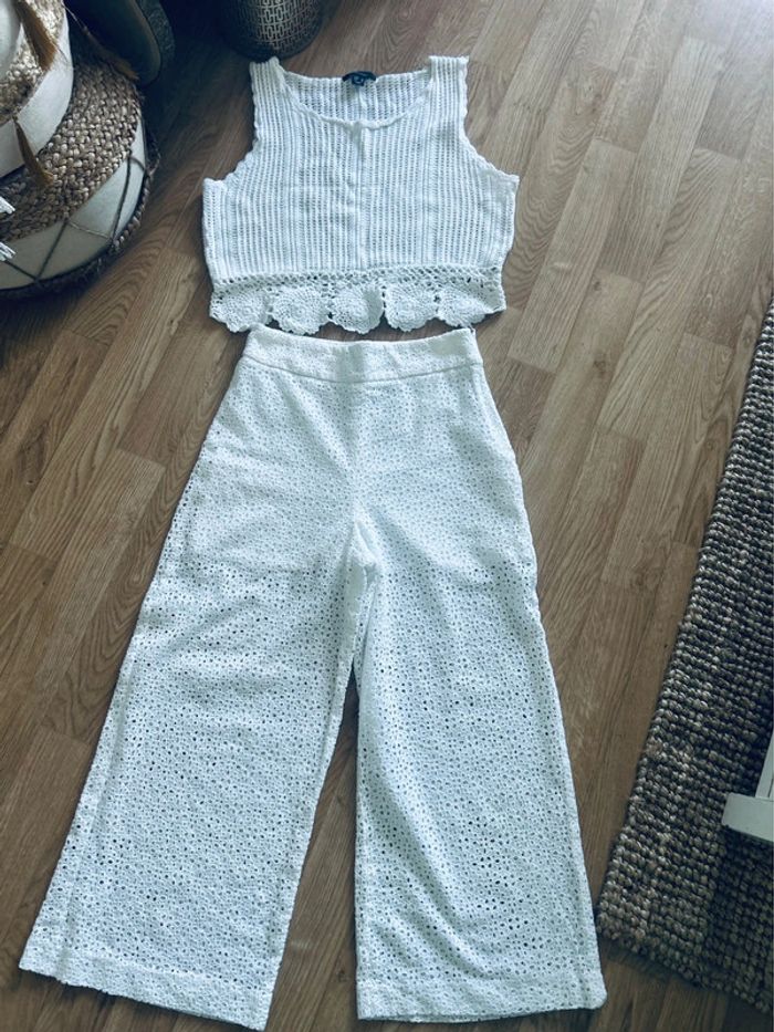 Jolie haut femme été en crochet maille bohème taille M - photo numéro 2