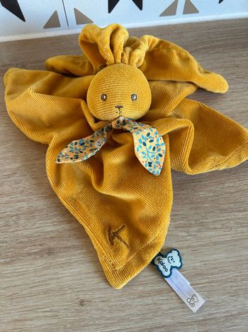 Doudou lapin kaloo jaune