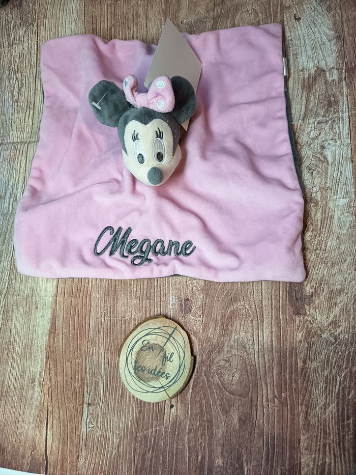 Doudou Minnie rose gris prénom à personnaliser - photo numéro 3
