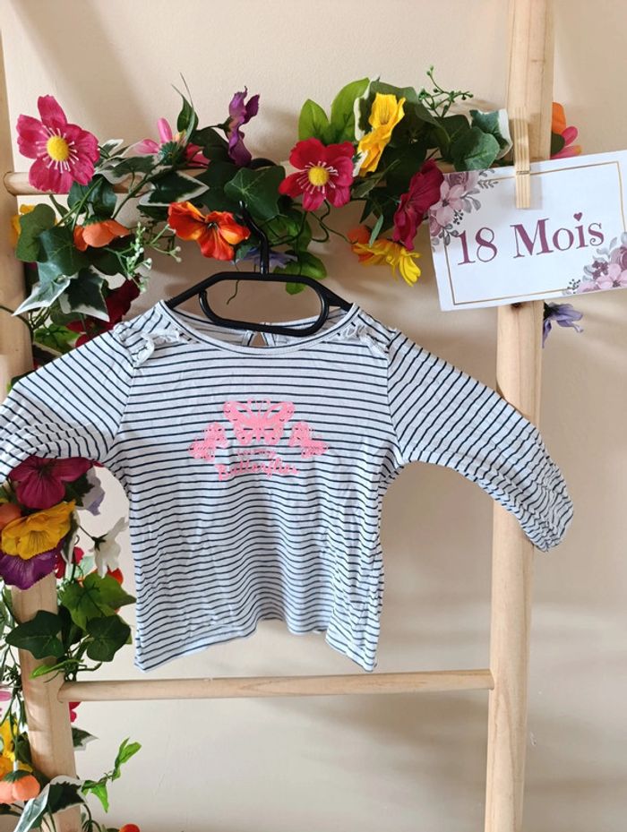 T-shirt rayé 18mois - Kimbaloo