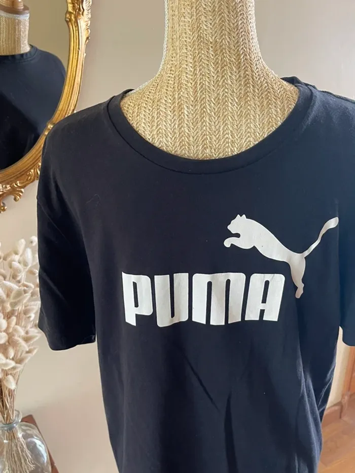 T-Shirt Puma - Taille M - Noir en coton