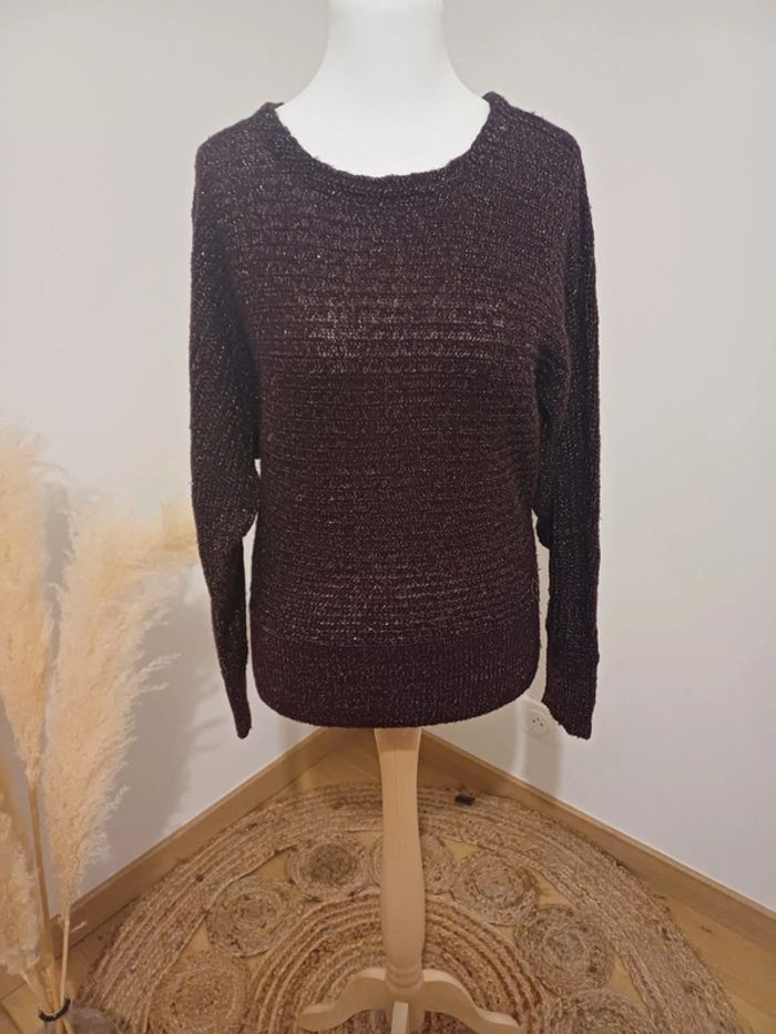 Pull violet pailleté Lady Blush taille M 38 - photo numéro 2