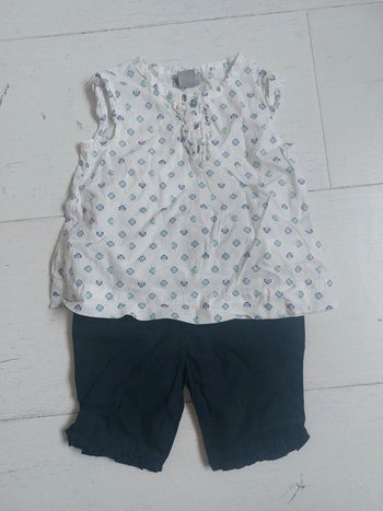 Ensemble short et blouse Cyrillus Taille 6 mois