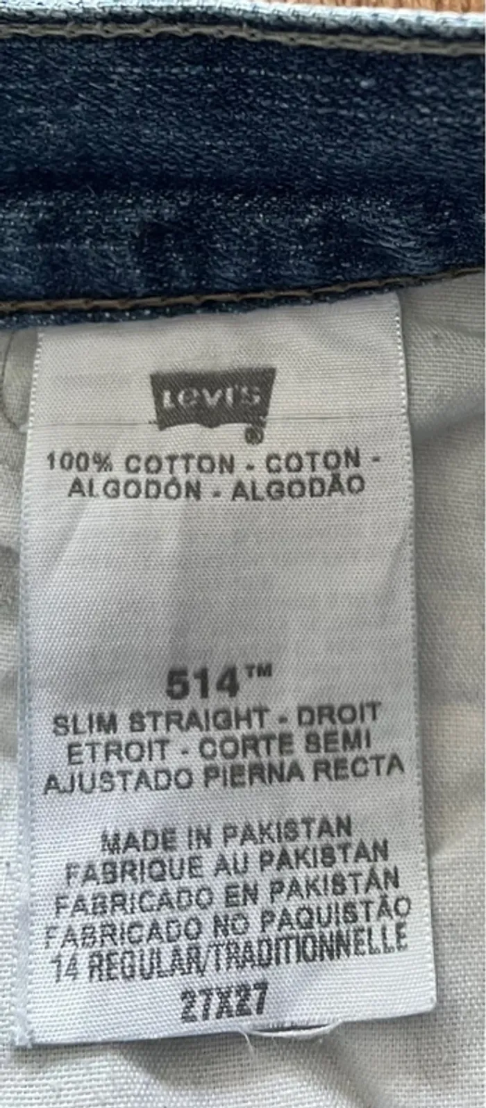 Jean/pantalon bleu Levi's 514 pour adolescent, taille : W 27 L 27 (13-14 ans) - photo numéro 6