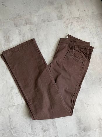 Pantalon droit marron Promod