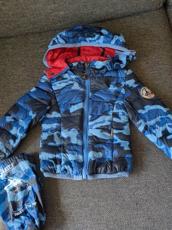 Doudoune jott bleu militaire 0-6 mois