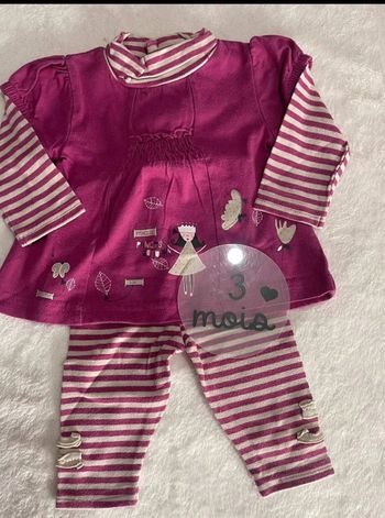 Ensemble  fushia  3  mois