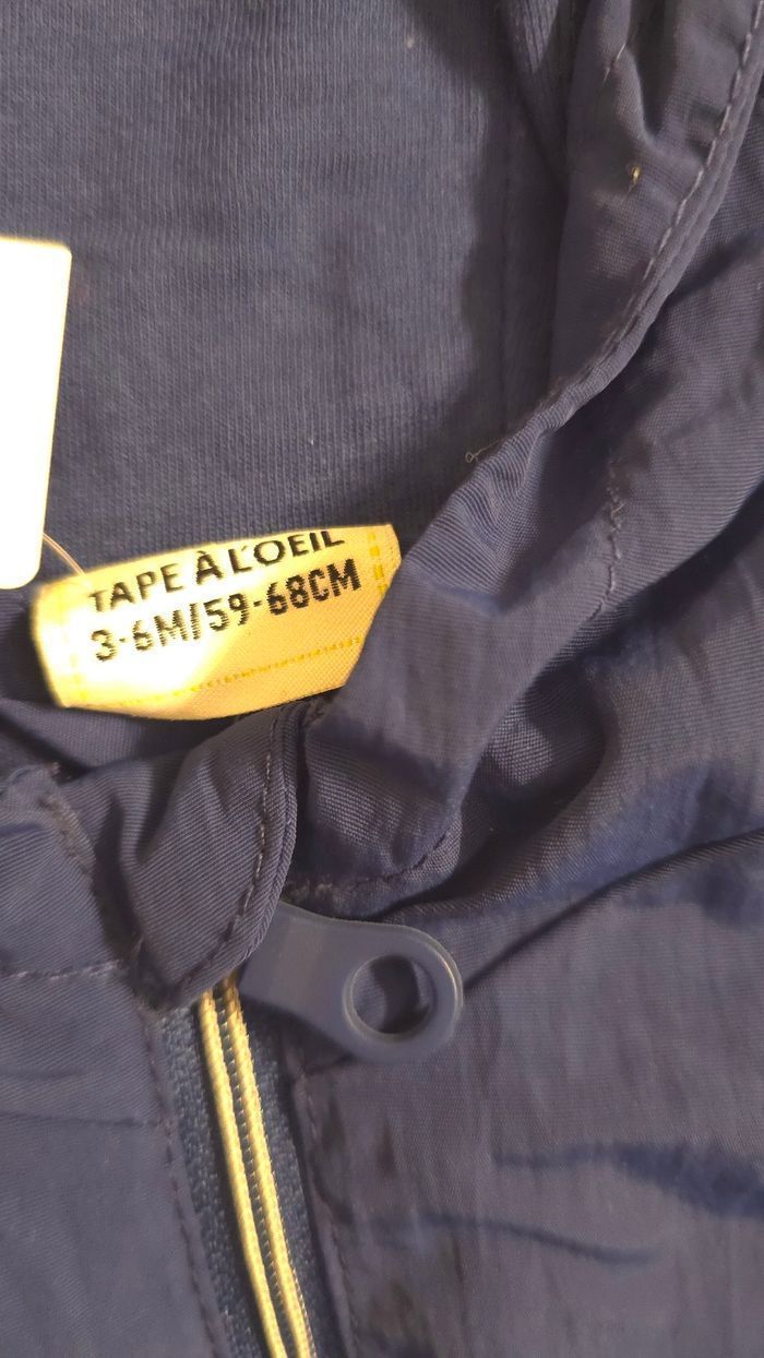 NEUF (non porté) 🏷🥰😍💙superbe coupe vent 6mois garçon 😍🤩💙 - photo numéro 5