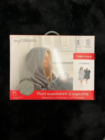 Plaid sweat à capuche – Taille unique – Unisexe