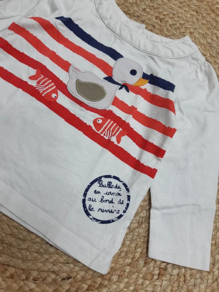 Tee shirt manches longues DPAM 12 mois - photo numéro 2