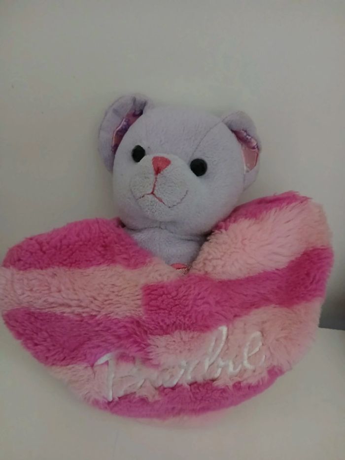 Peluche ours cœur de barbie 2001 - photo numéro 3