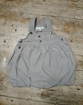 Jolie robe salopette en toile été fille 3 mois