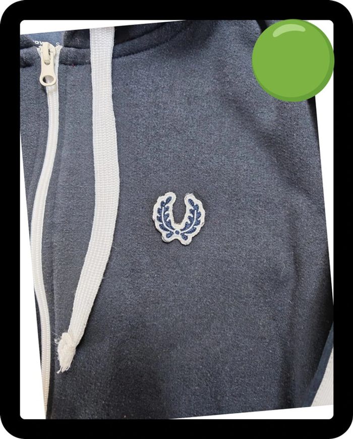 Sweat Zippé Fred Perry Bleu Marine - Taille S - photo numéro 2