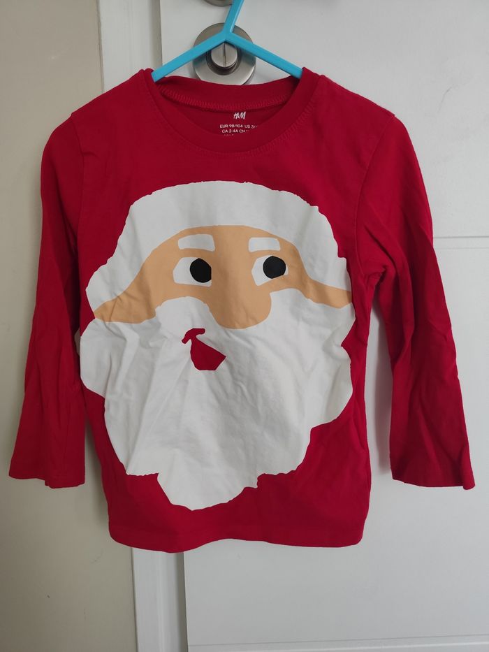 T-shirt manche longue Père Noël 3-4 ans