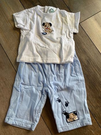 Ensemble garçon 1mois petit chien