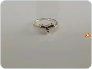 Bague cœur en acier inoxydable