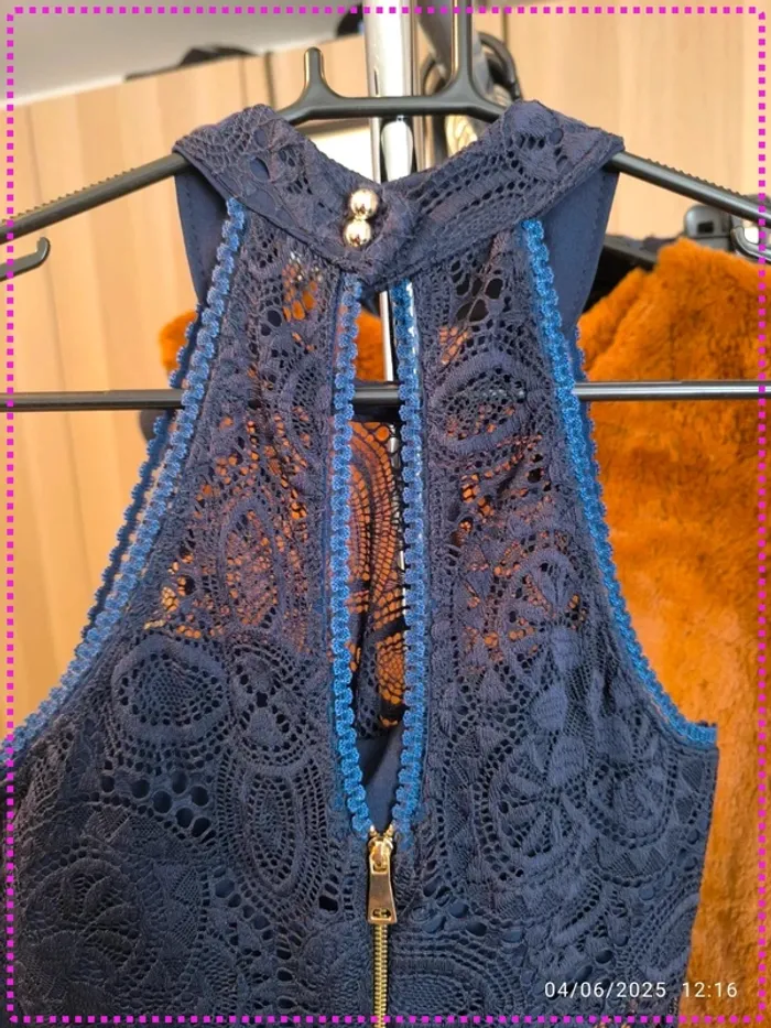 Robe dentelle bleu marine (38) - photo numéro 4