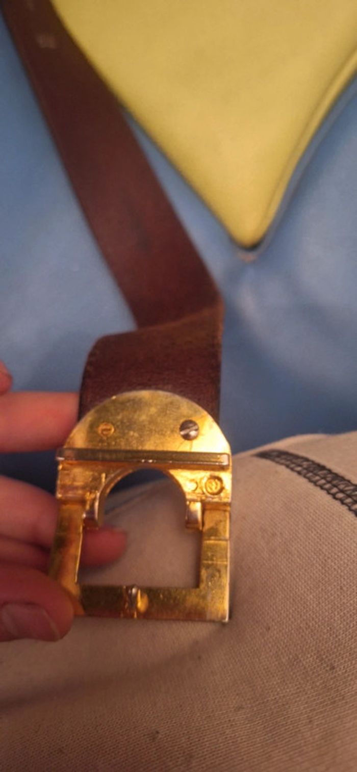 Ceinture cuir maron - photo numéro 3