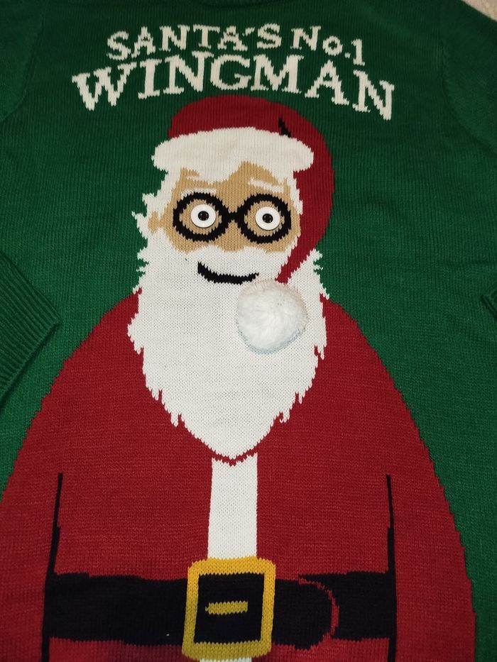 🕶️ Pull de Noël “Santa’s No.1 Wingman”  T.S - photo numéro 3
