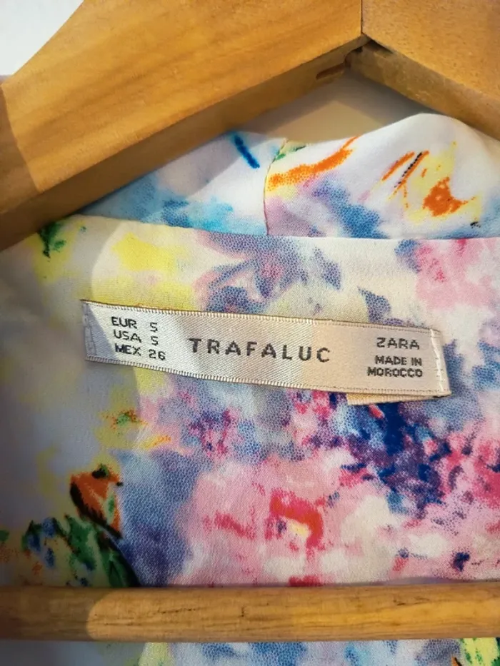 Blazer d'été à fleurs léger Trafaluc en S - photo numéro 3