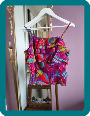 Débardeur vintage fleurie