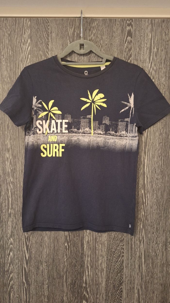Tee-shirt manches courtes imprimé skate and surf