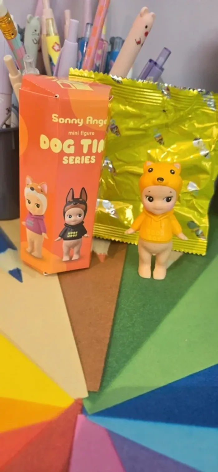 Sonny angel Dog Time caniche jaune/orange neuf NO