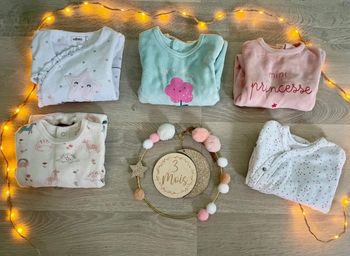 Lot de 5 pyjamas velours filles - 3 mois