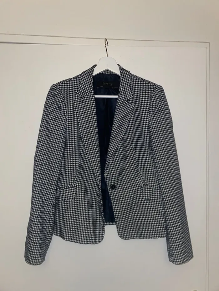 Blazer marine et blanc Zara M