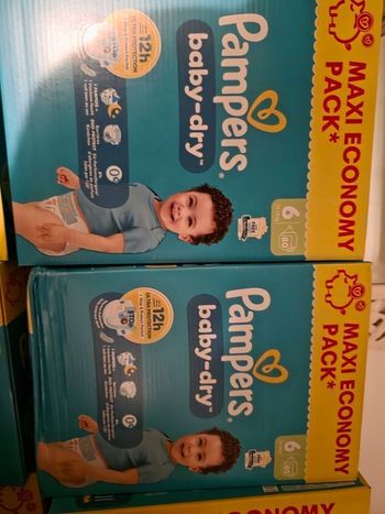2 Pampers baby dry taille 6