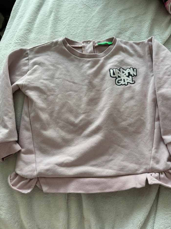 Pull rose intérieur molletonné