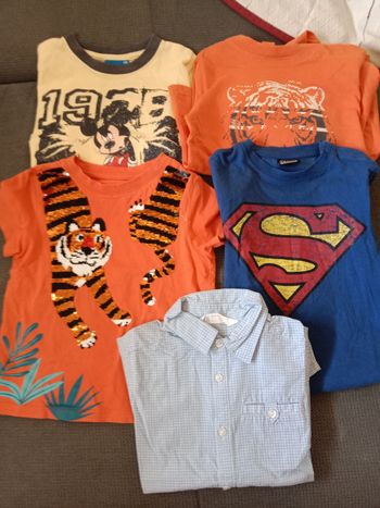 Lot de 4 t shirts et chemise