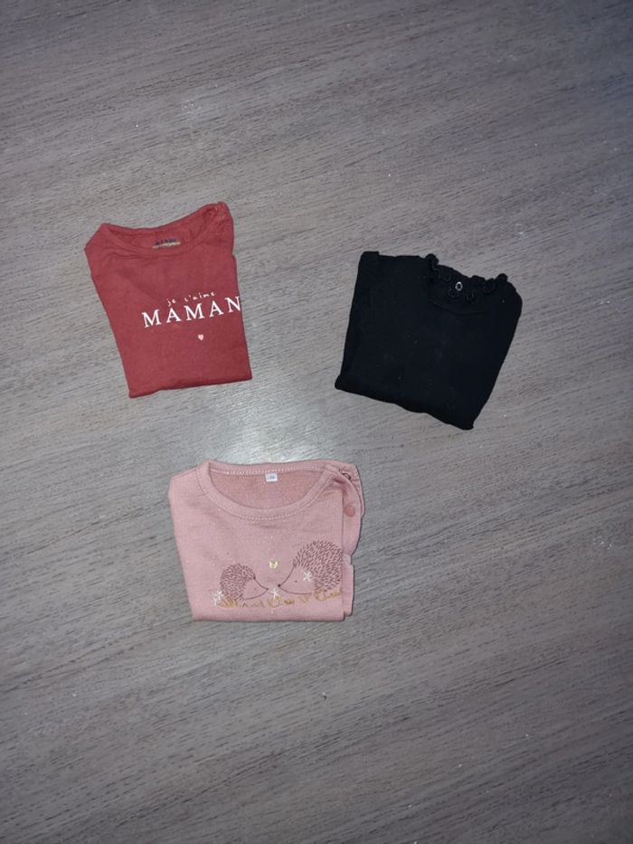 Tee shirts manche longue + petit pull