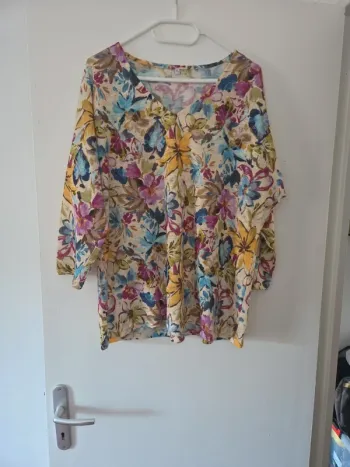 Pull fin femmes grande taille motifs fleuris TBE taille 6