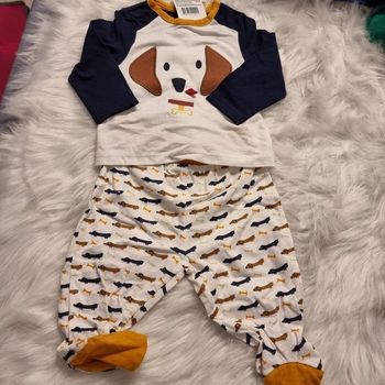 NEUF 😍🤩💙💙superbe pyjama 2 pièces coton  6 mois garçon💙💙😍🤩