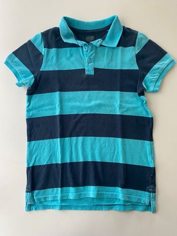 Polo MC rayé bleu 10 ans garcon