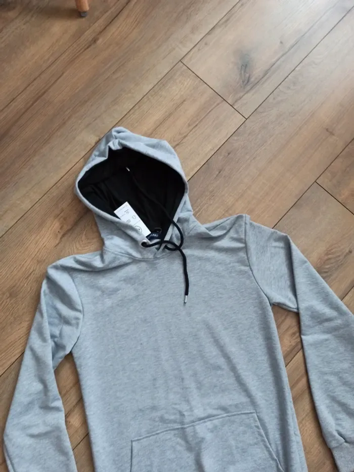 Sweat à capuche homme manches longues gris XS - photo numéro 2
