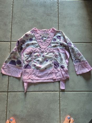 Blouse a fleurs manches longues